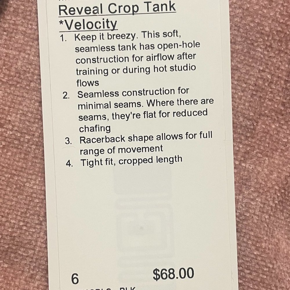 Reveal Crop Tank Velocity *BLCK - Picture 3 of 4